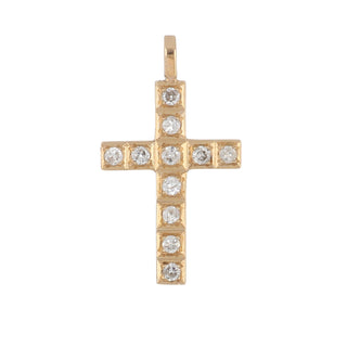 Vintage/Estate 14K Rose Gold Diamonds Religious Pendant