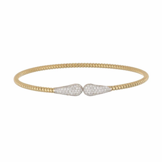 Antonio Papini 18K Gold Diamond Bangle Bracelet