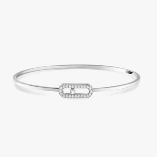 Messika 18K White Gold Diamonds Bangle Bracelet