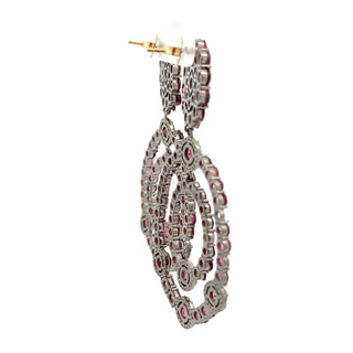 Tenenbaum Collection White 14K Gold Tourmaline Drop Earrings with Diamond