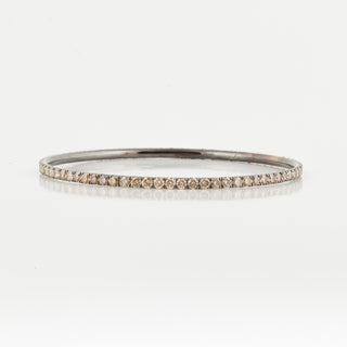 Estate 18K Gold Diamonds Bangle Bracelet