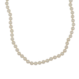 Vintage/Estate White 14K Gold Akoya Pearl Single Strand