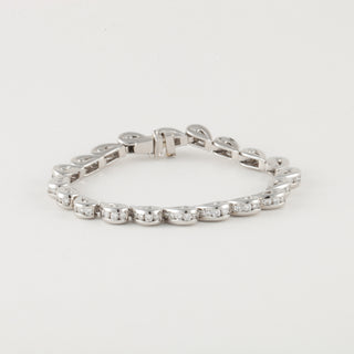 Estate Krypell Platinum Diamond Line Bracelet