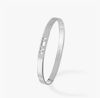 Messika 18K White Gold Diamonds Bangle Bracelet