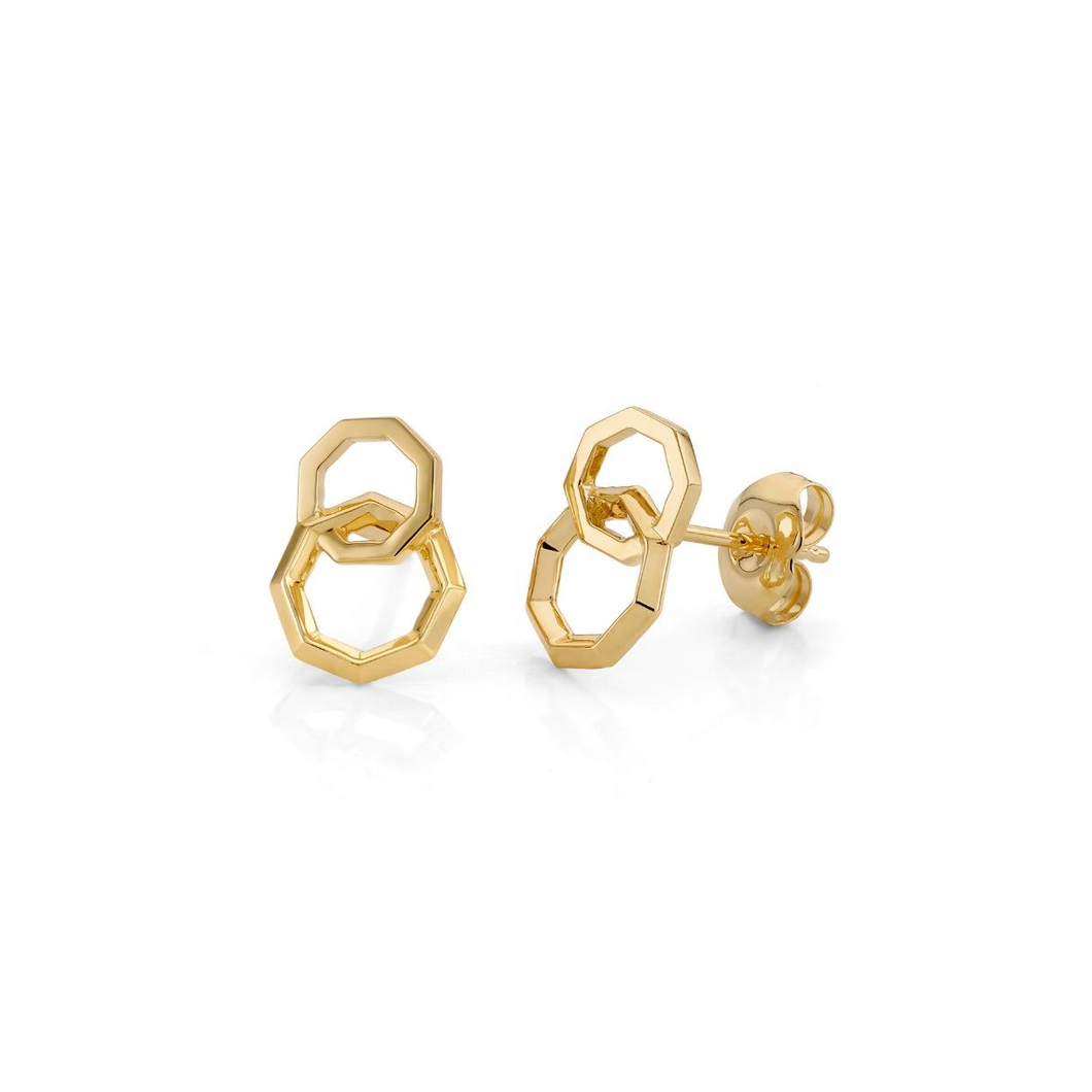 Michael M Yellow 14K Gold Stud Earrings