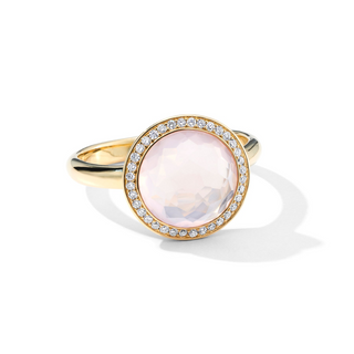 Ippolita 18K Gold Mother Of Pearl Ring with Diamond Halo