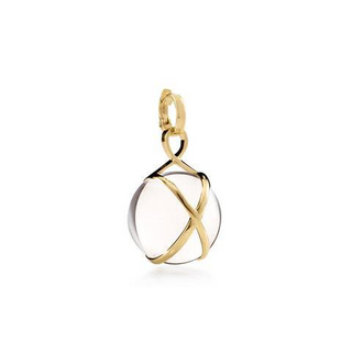 L. Klein 18K Gold Rock Crystal Drop Pendant