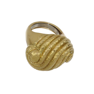 Vintage David Webb 18K Gold Swirl Ring