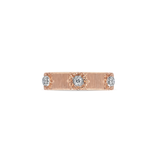 Buccellati Two-Tone 18K Gold Round Brilliant-Cut Diamonds Eternity Band