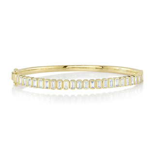 Shy Creation 14K Gold Diamond Bangle Bracelet