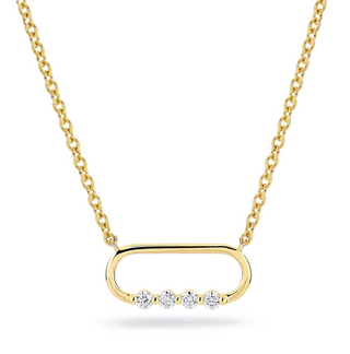 Michael M 14K Gold Diamond Link Necklace