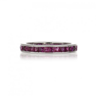 Vintage/Estate Platinum Rubies Eternity Ring