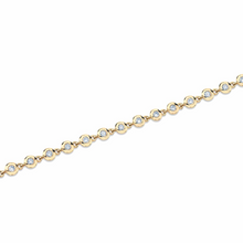 Load image into Gallery viewer, Michael M Yellow 14K Gold Round Cut Diamond Line Necklace
