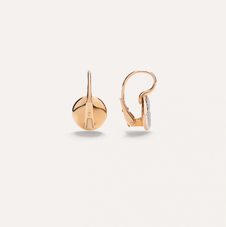 Pomellato Two-Tone 18K Gold Diamonds Drop Earrings