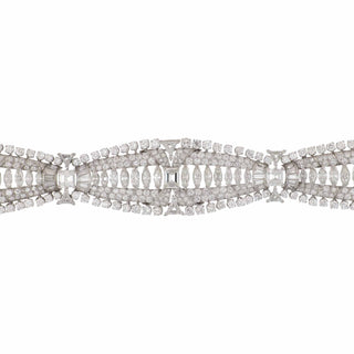 Vintage/Estate White Platinum Diamonds Link Bracelet