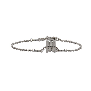 Modern Bulgari 18K White Gold Cable Bracelet