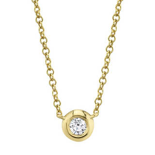 Shy Creation 14K Gold Diamond Pendant Necklace