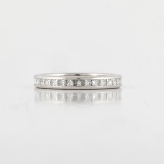 Modern Platinum Princess Cut Diamonds Eternity Band