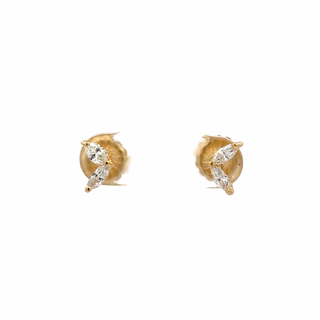 TJ Workshop 18K Gold Diamonds Stud Earrings