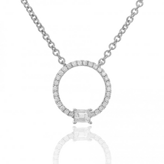 Tenenbaum Collection 18K White Gold Diamonds Pendant Necklace with Diamond