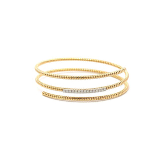 Antonio Papini 18K Gold Diamond Wrap Bracelet