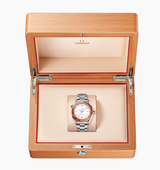 Omega Stainless Steel Seamaster Planet Ocean Watch in Orange