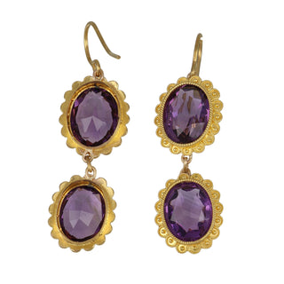 Tenenbaum Workshop 18K Gold Amethyst Drop Earrings