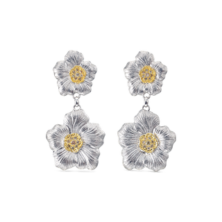 Buccellati Two-Tone G&S Diamonds Drop Earrings