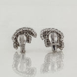 David Webb White Platinum Diamonds Drop Earrings with Emeralds