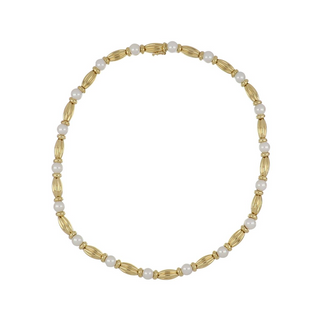 Tiffany & Co. 18K Gold Cultured Pearl Chain with Pearl