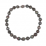 David Webb White Platinum Tahitian Pearl Single Strand with Diamonds