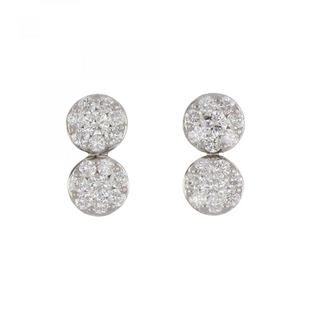 Tenenbaum Workshop White 14K Gold Diamond Stud Earrings