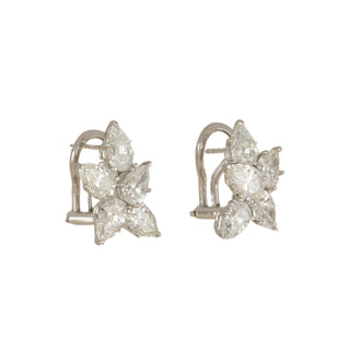 Vintage/Estate Platinum Diamonds Clip Earrings