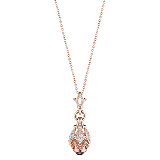 Verragio 18K Rose Gold Amethyst Pendant Necklace with Diamonds