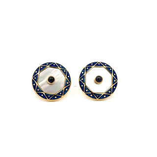 Vintage/Estate 18K Gold Sapphires Cufflinks