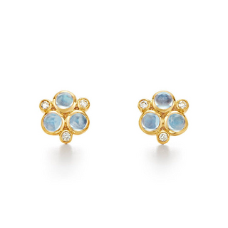 Temple St Clair 18K Gold Moonstone Stud Earrings