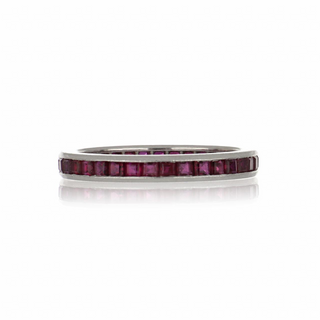 Oscar Heyman Platinum Ruby Eternity Ring