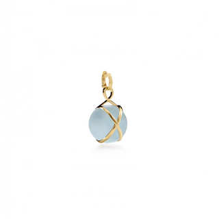 L. Klein 18K Gold Aqua Drop Pendant