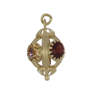 Vintage/Estate 18K Gold Topaz Drop Pendant with Citrine