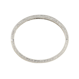 Penny Preville 18K White Gold Hinged Diamond Bangle