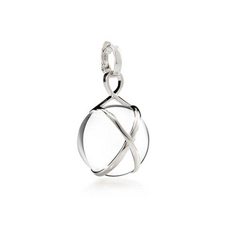 L. Klein 18K White Gold Rock Crystal Drop Pendant