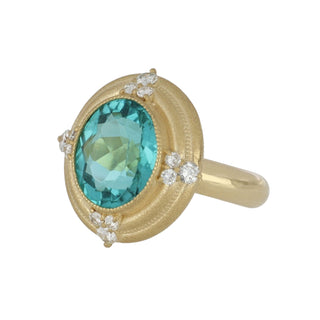 Tenenbaum Workshop 18K Gold Green/Blue Tourmaline with Diamonds