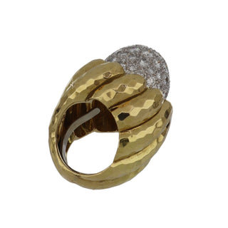 David Webb Yellow G&PT Diamonds Dome Ring