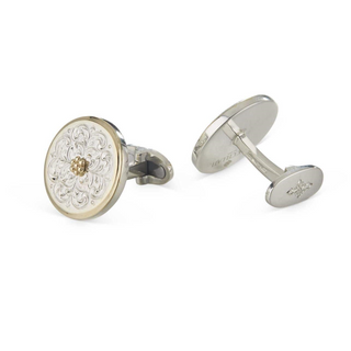 Buccellati Gold and Sterling Silver Cufflinks