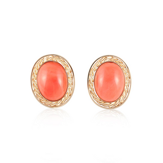 Vintage/Estate 14K Gold Corals Stud Earrings