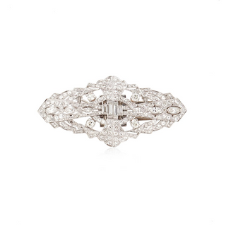 White Platinum Diamond Brooch