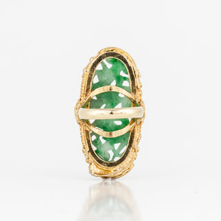 Mid Century 22K Gold Jadeite Ring