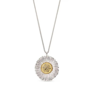 Buccellati Sterling Silver Diamonds Pendant Necklace