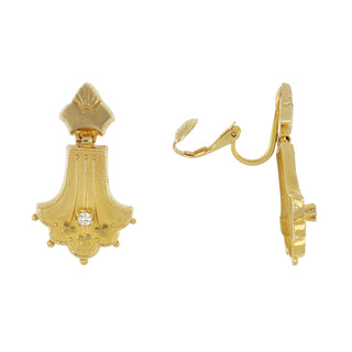 Victorian 18K Gold Drop Earrings with Diamonds