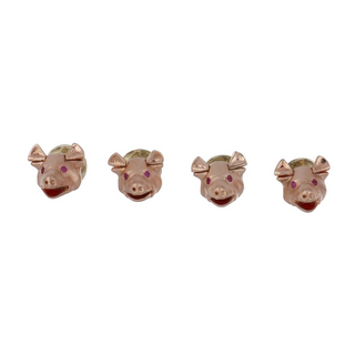 Deakin & Francis Sterling Silver Rubies Studs